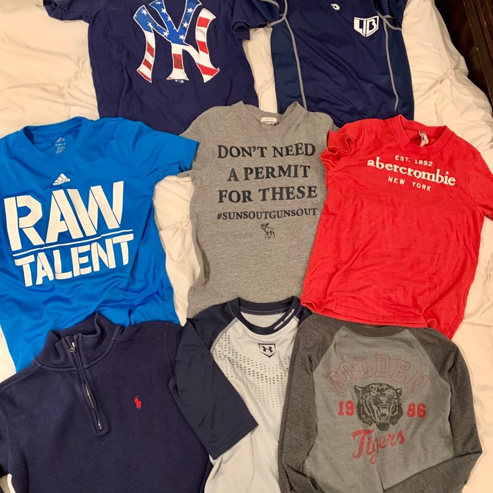 Lot of 8 youth small boys shirts